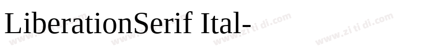 LiberationSerif Ital字体转换